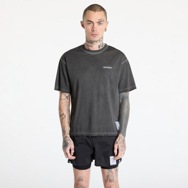 Póló Satisfy AuraLite T-Shirt UNISEX Pigment Black S-alacsony-ár