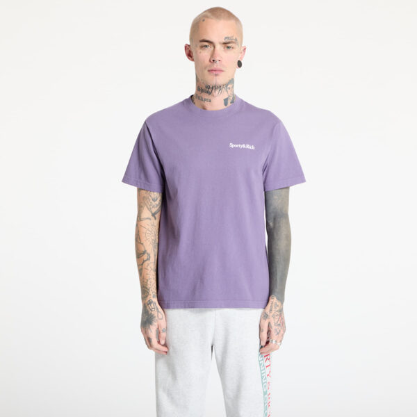 Póló Sporty & Rich Health Is Wealth T-Shirt UNISEX Dusty Grape/ White XS-alacsony-ár