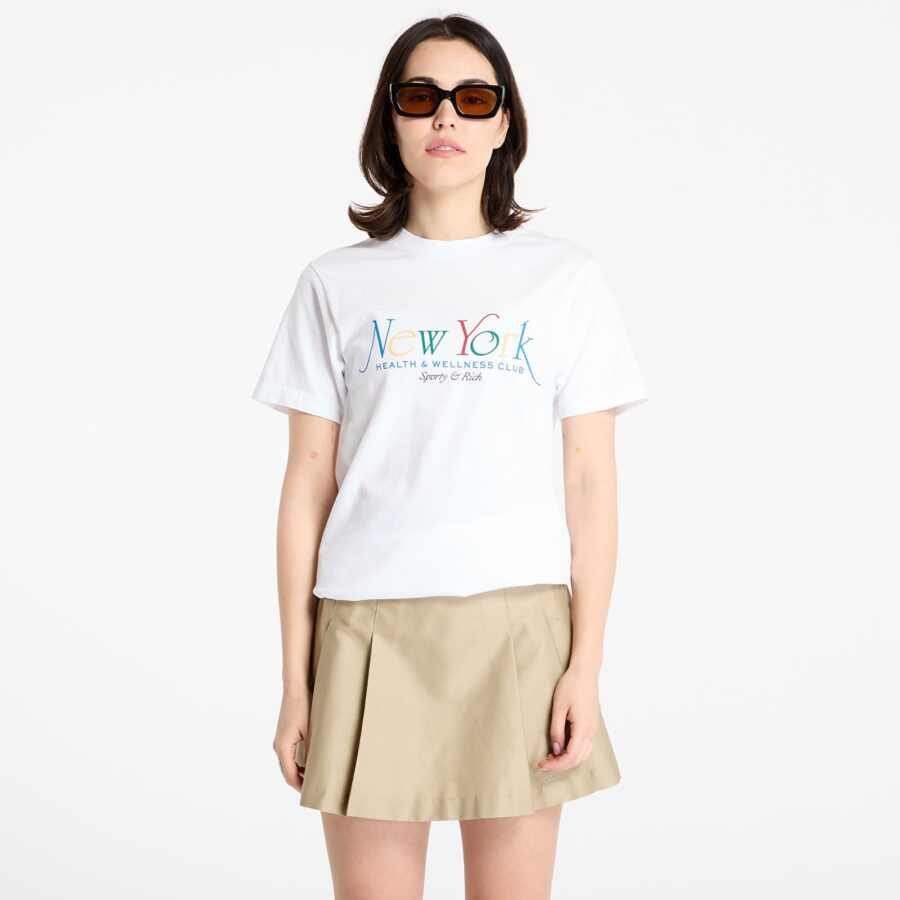 Póló Sporty & Rich NY 94 T-shirt White/ Ruby/ Alpine/ Paris Blue XS-alacsony-ár