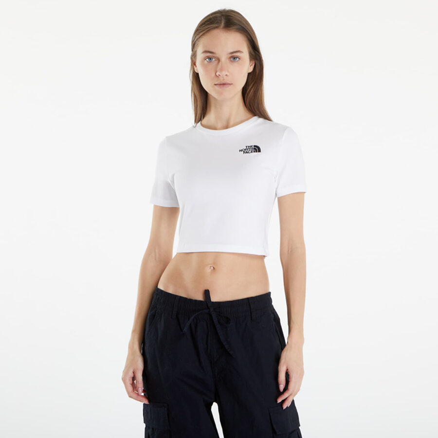 Póló The North Face Crop S/S Tee TNF White L-alacsony-ár