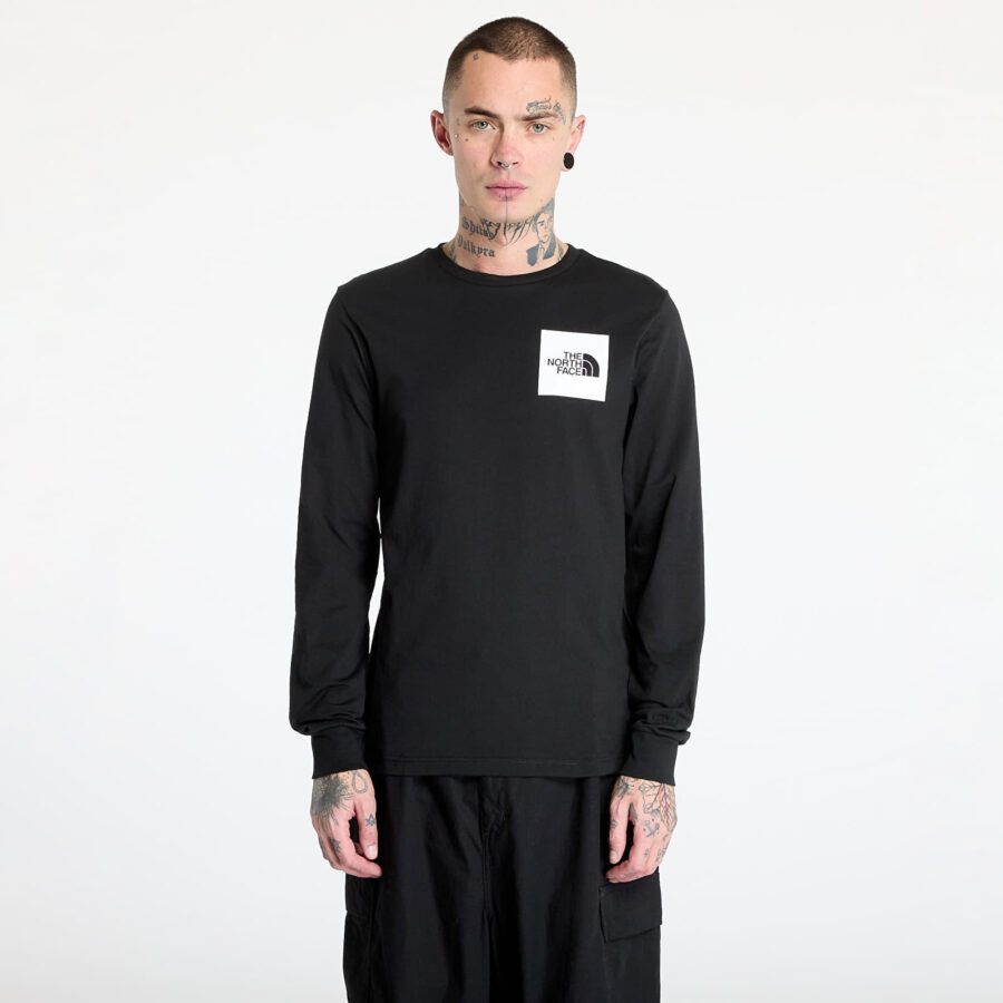 Póló The North Face Longsleeve Fine Tee TNF Black S-alacsony-ár