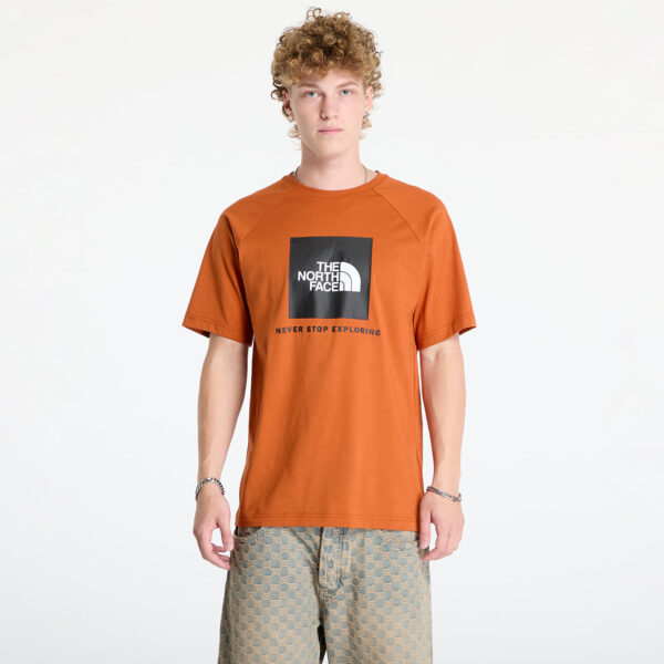 Póló The North Face M S/S Raglan Redbox Tee Earthen Copper M-alacsony-ár