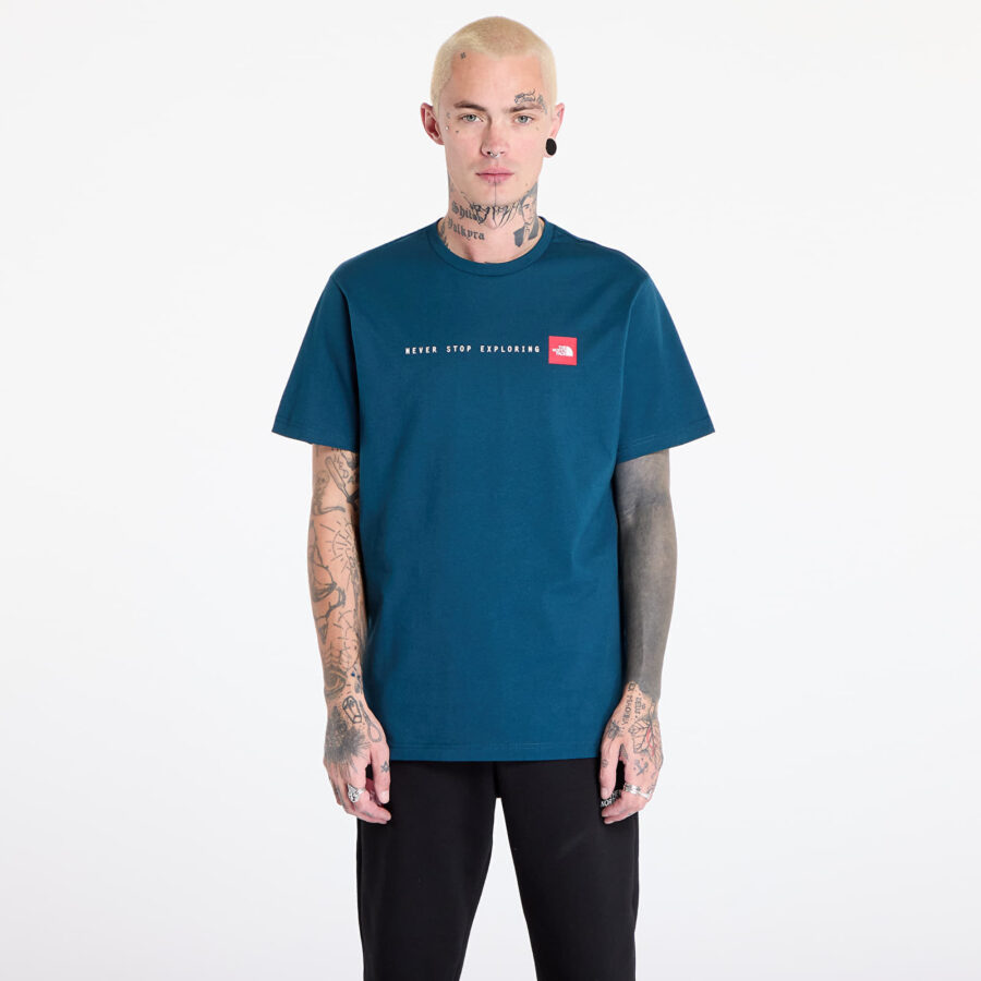 Póló The North Face S/S Nse Tee Midnight Petrol S-alacsony-ár