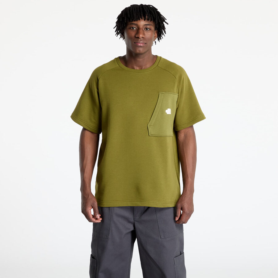 Póló The North Face Terry Relaxed Tee Forest Olive L-alacsony-ár
