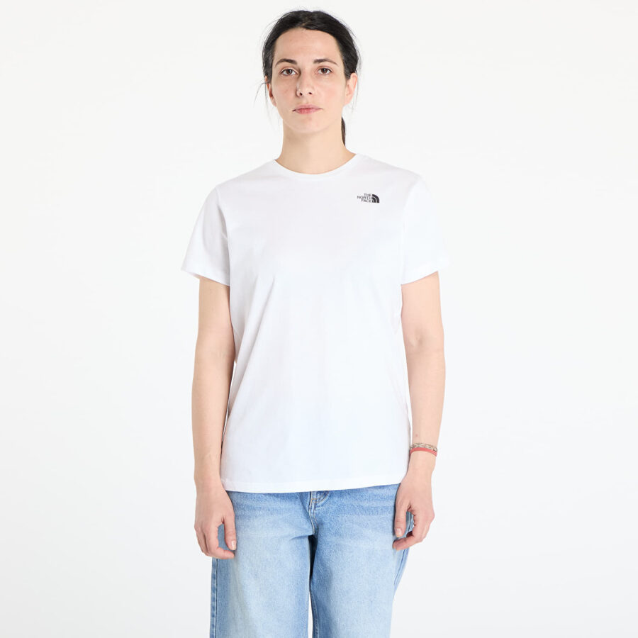 Póló The North Face W S/S Simple Dome Tee Tnf White L-alacsony-ár