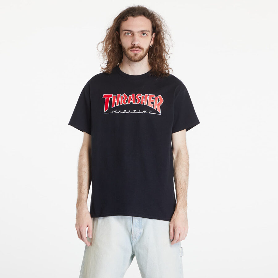 Póló Thrasher Outlined T-Shirt Black XXL-alacsony-ár
