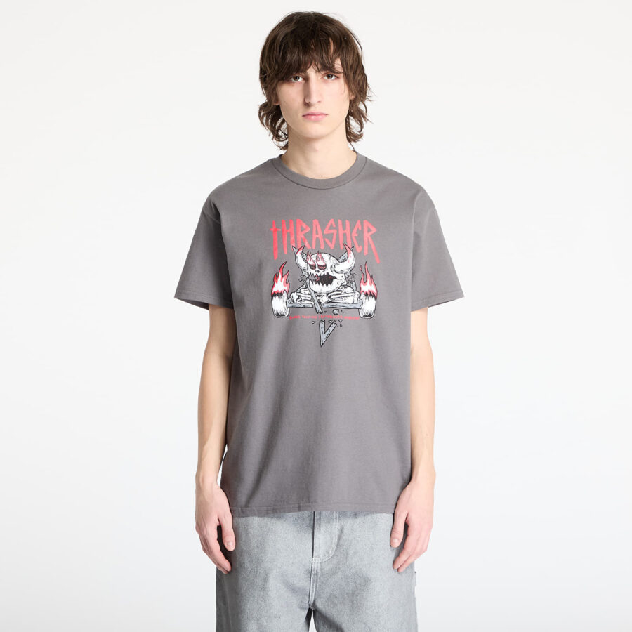 Póló Thrasher x Toy Machine Monster Gram T-Shirt Charcoal S-alacsony-ár
