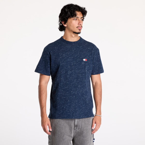Póló Tommy Jeans Badge Crew Neck T-Shirt Dark Night Navy M-alacsony-ár