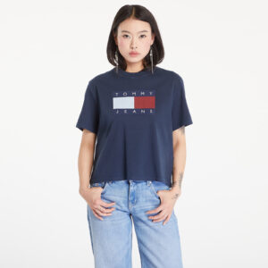 Póló Tommy Jeans Flag Badge Boxy Fit T-Shirt Dark Night Navy XS-alacsony-ár