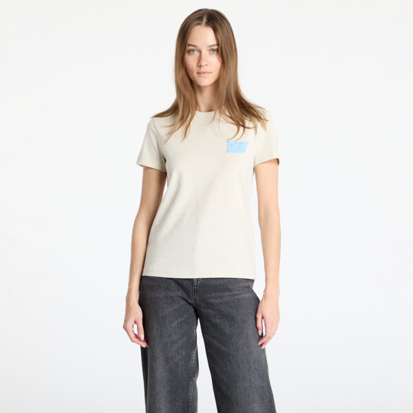 Póló Tommy Jeans Reg Tj Bubble Tee Beige S-alacsony-ár