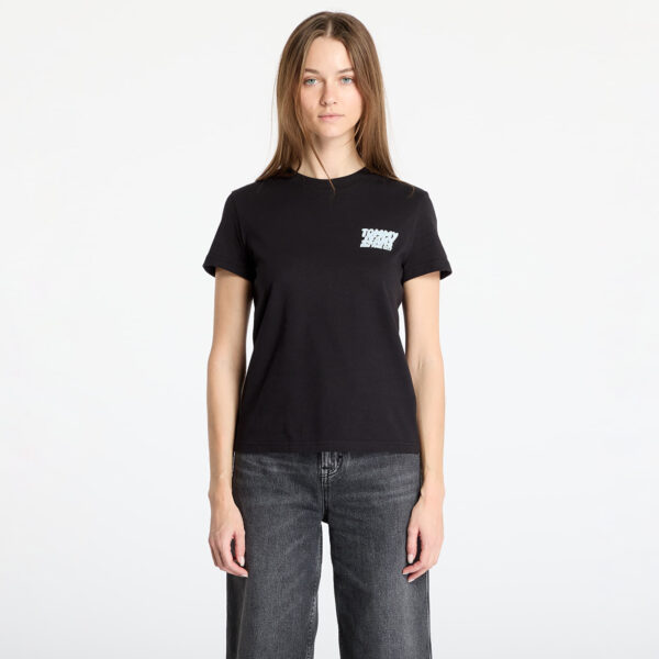 Póló Tommy Jeans Reg Tj Bubble Tee Black XS-alacsony-ár