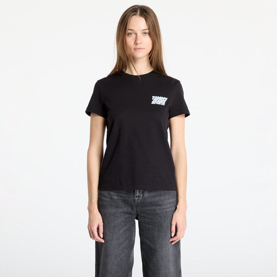 Póló Tommy Jeans Reg Tj Bubble Tee Black XS-alacsony-ár