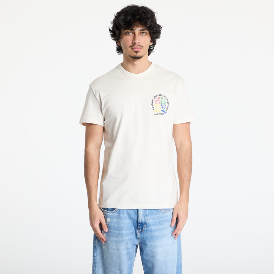 Póló Tommy Jeans Regular 4Clr Crest Tee Beige L-alacsony-ár