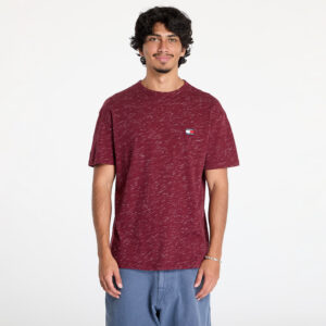 Póló Tommy Jeans Regular Badge Tee Deep Rouge M-alacsony-ár