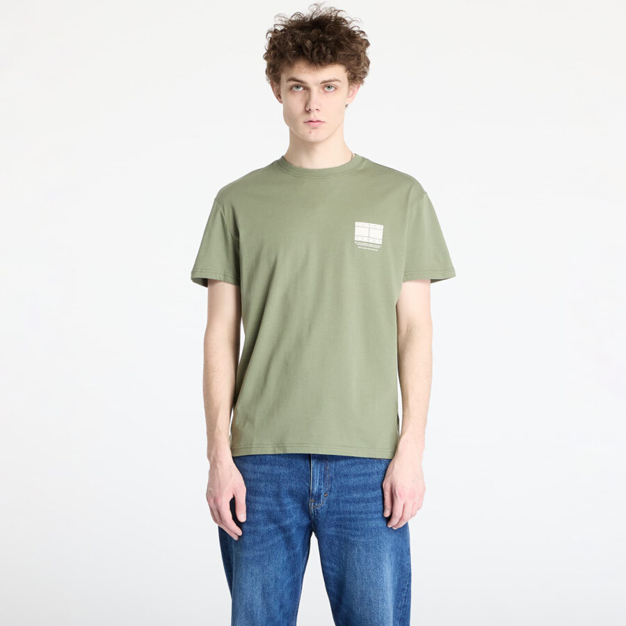 Póló Tommy Jeans Regular Dna Graphic Tee Green M-alacsony-ár