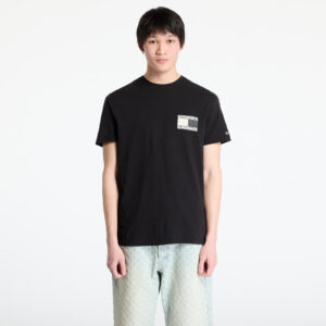 Póló Tommy Jeans Regular Paisley Flag Tee Black S-alacsony-ár