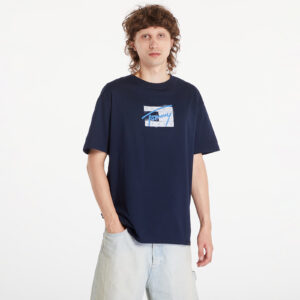 Póló Tommy Jeans Regular Street Flag Tee Dark Night Navy S-alacsony-ár