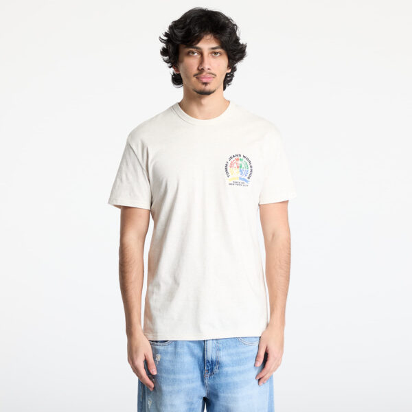 Póló Tommy Jeans Regulat Pop Crest Tee Beige XL-alacsony-ár