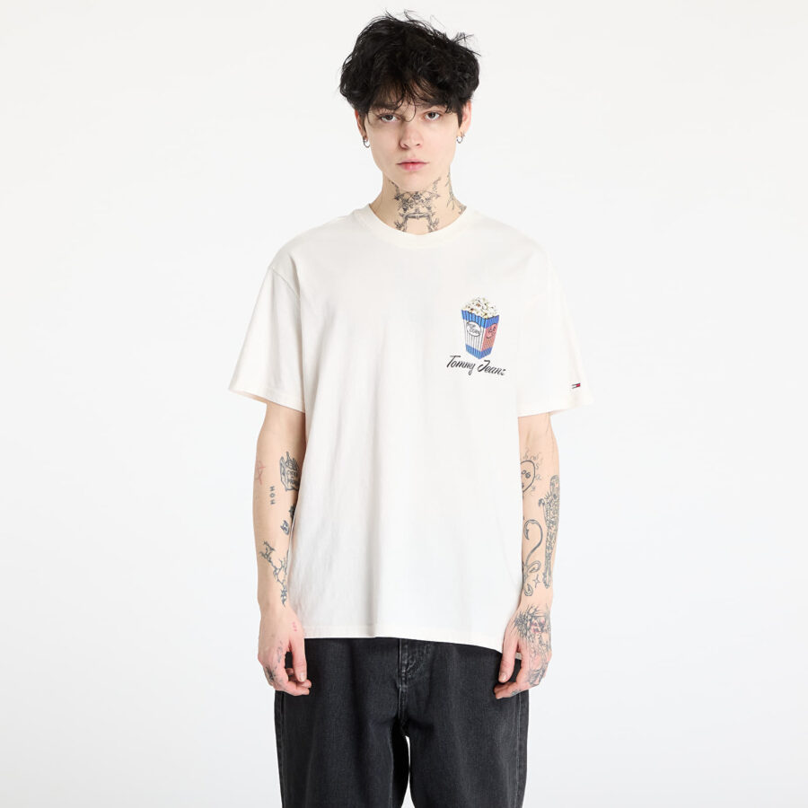 Póló Tommy Jeans Relaxed Novelty 2 Tee White M-alacsony-ár