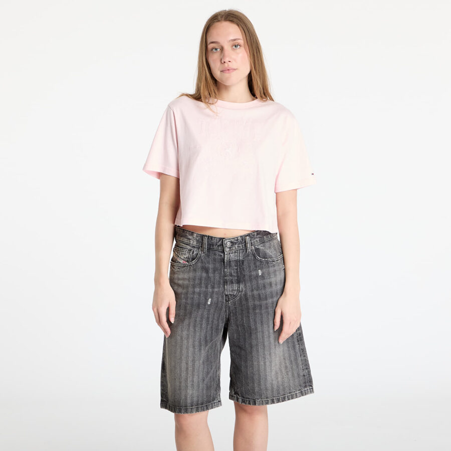 Póló Tommy Jeans Relaxed Tonal Crew T-Shirt Pink XS-alacsony-ár