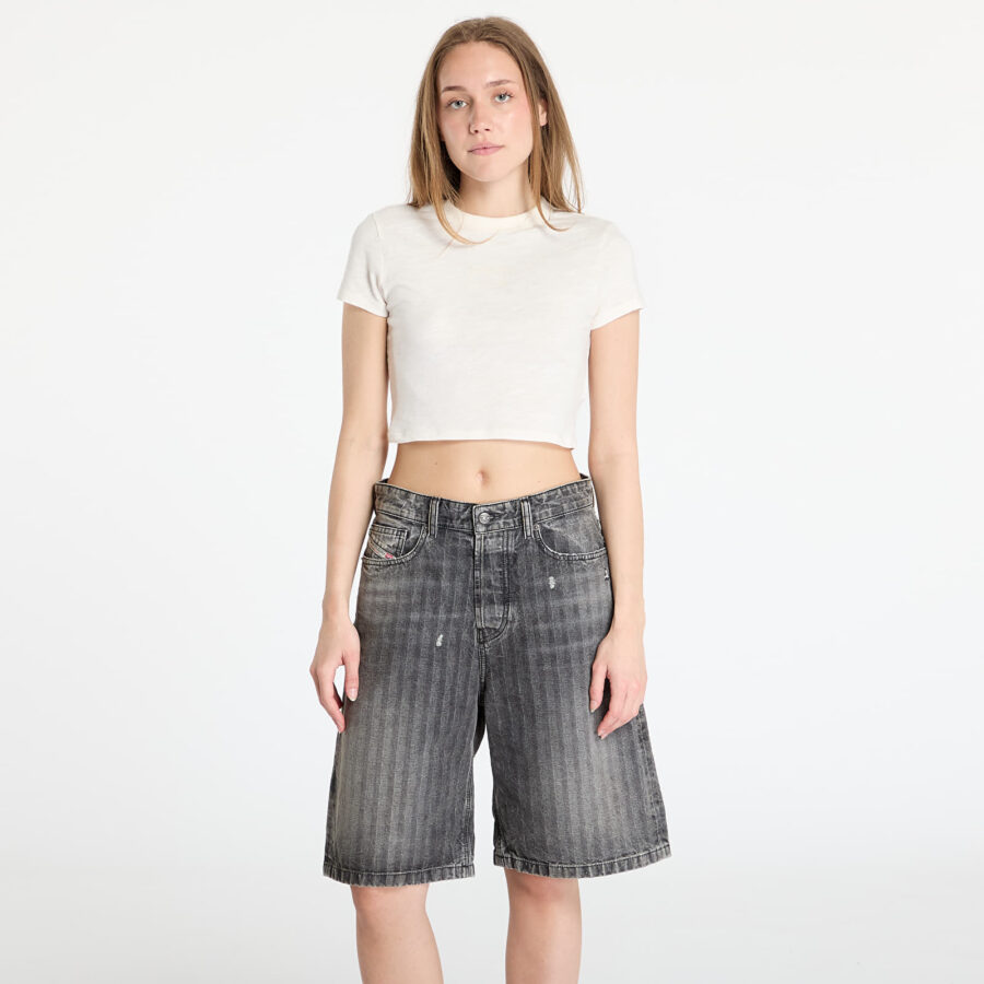 Póló Tommy Jeans Slim Crop Ton T-Shirt White XS-alacsony-ár