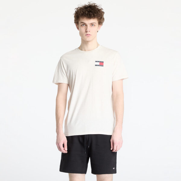 Póló Tommy Jeans Slim Essential Tee Beige S-alacsony-ár