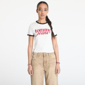 Póló Tommy Jeans Slim Script Tee White XS-alacsony-ár