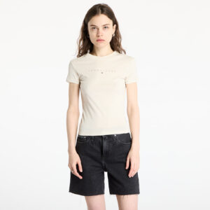 Póló Tommy Jeans Slim Tonal Linear Tee Beige XS-alacsony-ár