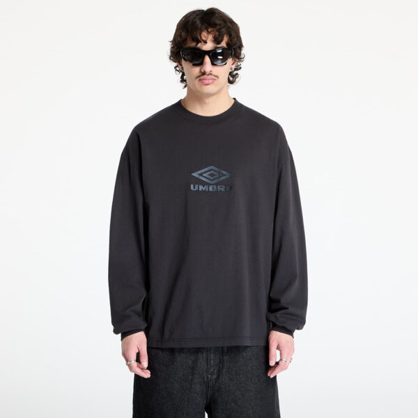 Póló Umbro Og Logo Long Sleeve T-Shirt Washed Black M-alacsony-ár