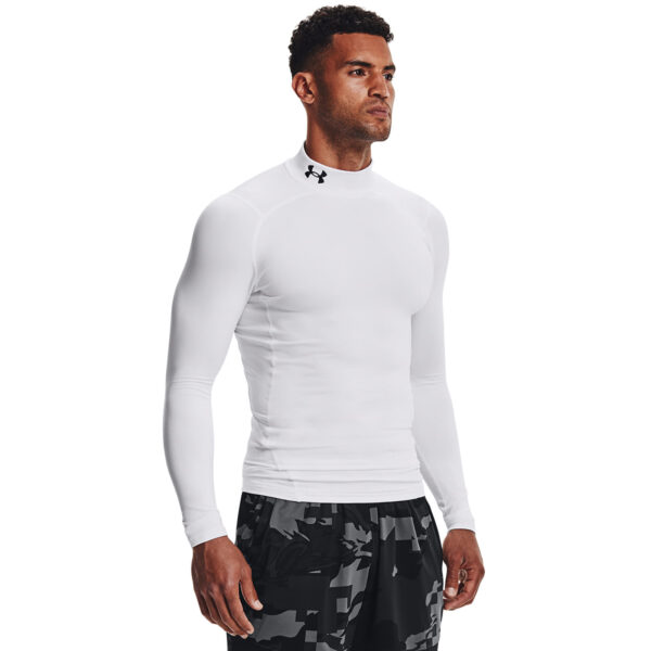 Póló Under Armour CG Armour Comp Mock White/ Black S-alacsony-ár