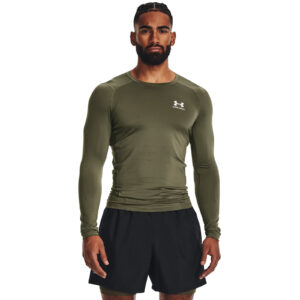 Póló Under Armour HG Armour Comp LS Green XXL-alacsony-ár