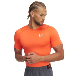 Póló Under Armour HG Armour Comp SS Tee Fire/ White XS-alacsony-ár