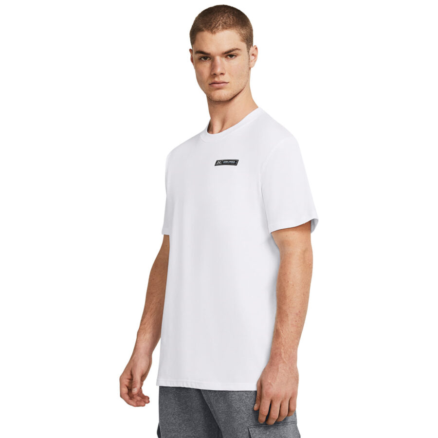 Póló Under Armour HW ARMOUR LABEL SS Tee White/ Black M-alacsony-ár