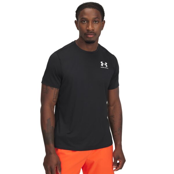 Póló Under Armour Heatgear Fitted SS Tee Black/ White S-alacsony-ár