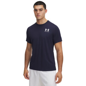 Póló Under Armour Heatgear Fitted SS Tee Midnight Navy/ White S-alacsony-ár