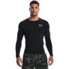 Póló Under Armour Hg Armour Comp LS Black/ White S-alacsony-ár