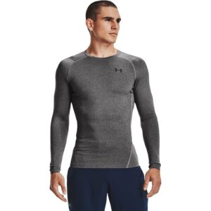 Póló Under Armour Hg Armour Comp LS Carbon Heather/ Black S-alacsony-ár