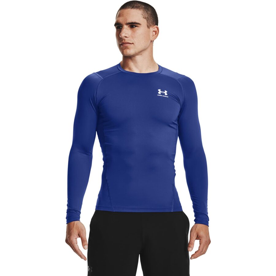 Póló Under Armour Hg Armour Comp LS Royal/ White S-alacsony-ár
