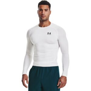 Póló Under Armour Hg Armour Comp LS White/ Black M-alacsony-ár