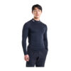 Póló Under Armour Hg Armour Comp Mock LS Black/ White S-alacsony-ár