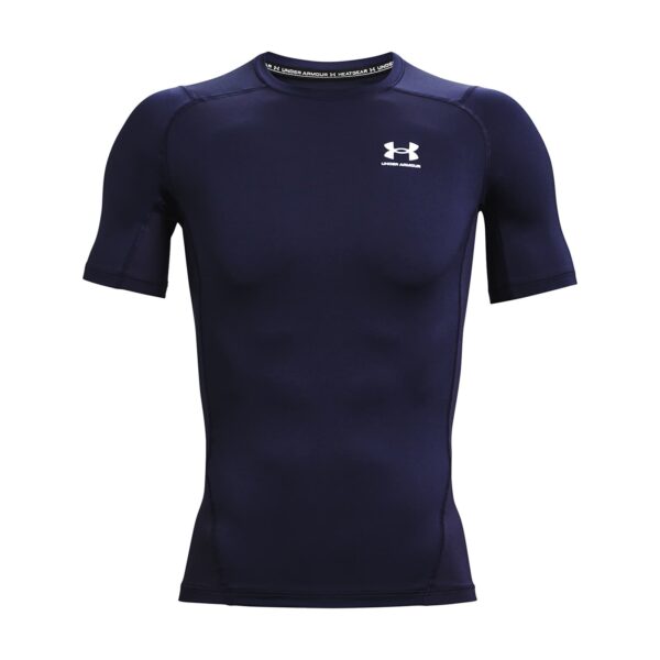 Póló Under Armour Hg Armour Comp SS Midnight Navy/ White XS-alacsony-ár