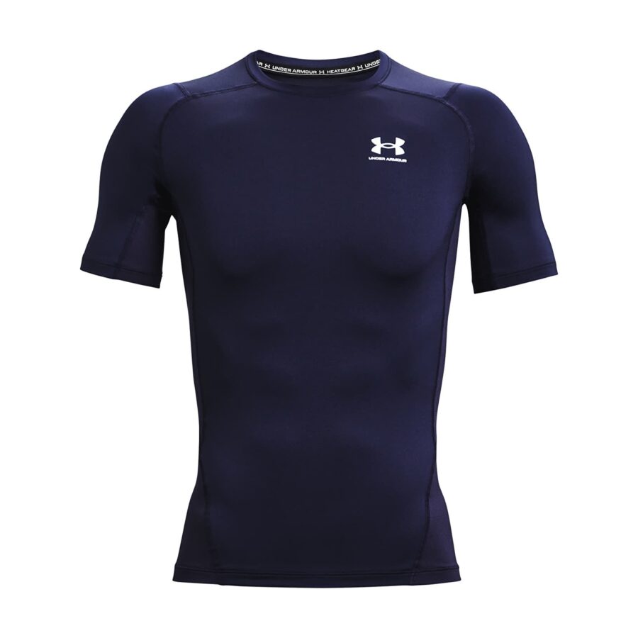 Póló Under Armour Hg Armour Comp SS Midnight Navy/ White XS-alacsony-ár