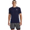 Póló Under Armour Hg Armour Fitted SS Midnight Navy/ White XL-alacsony-ár