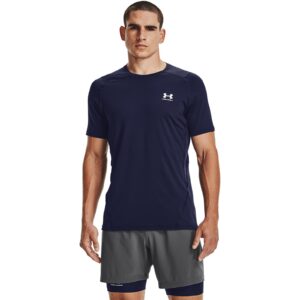 Póló Under Armour Hg Armour Fitted SS Midnight Navy/ White XL-alacsony-ár