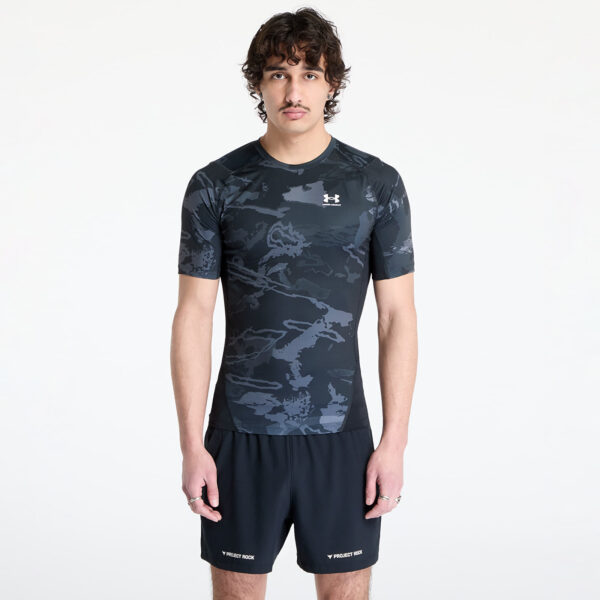 Póló Under Armour Hg Armour Printed Shortsleeve T-Shirt Black M-alacsony-ár
