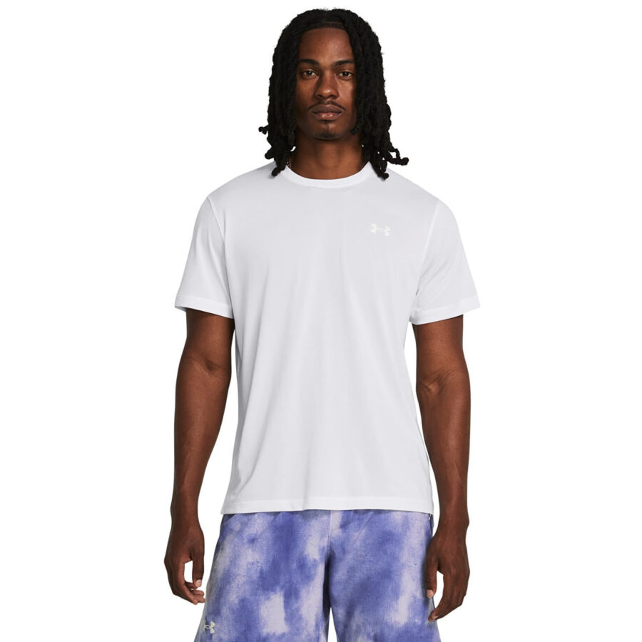 Póló Under Armour LAUNCH SHORTSLEEVE White L-alacsony-ár