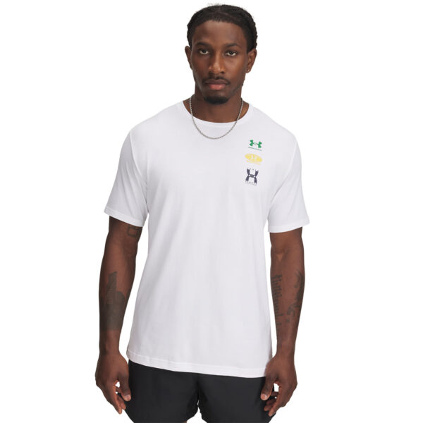 Póló Under Armour M 60/40S EVOL LOGO SS Tee White/ Midnight Navy/ Midnight Navy S-alacsony-ár