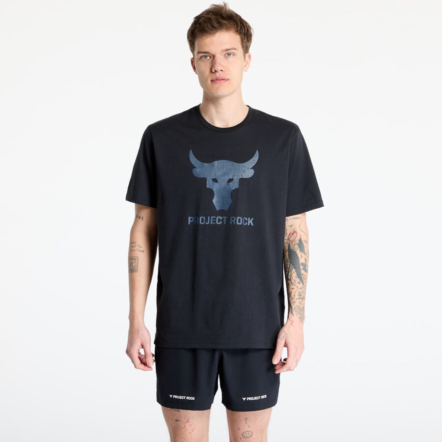 Póló Under Armour Project Rock Brahma Bull Short Sleeve T-Shirt Black M-alacsony-ár