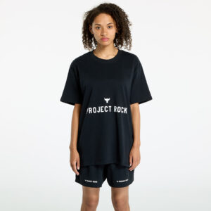 Póló Under Armour Project Rock Campus Q3 T-Shirt Black/ White M-alacsony-ár