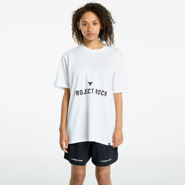 Póló Under Armour Project Rock Campus Q3 T-Shirt White/ Black M-alacsony-ár